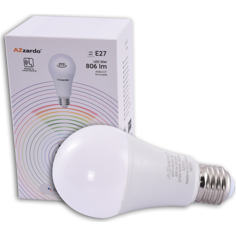 AZ3213 Azzardo LED SMART E27 10W CCT DIMM RGB AZ3213 Azzardo LED SMART E27 10W CCT DIMM RGB Фото