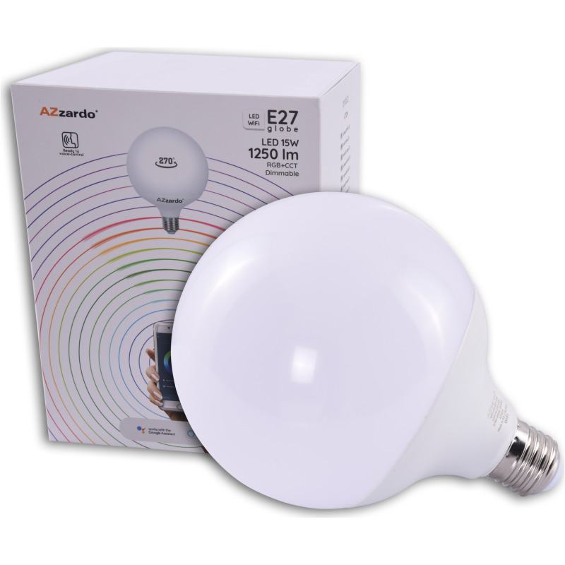 AZ3214 Azzardo LED SMART E27 15W CCT DIMM RGB GLOBE 120 AZ3214 Azzardo LED SMART E27 15W CCT DIMM RGB GLOBE 120 Фото