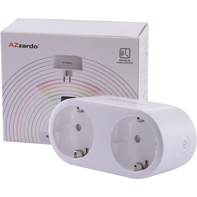 AZ3476 Azzardo DOUBLE SMART PLUG 16A WH AZ3476 Azzardo DOUBLE SMART PLUG 16A WH Фото