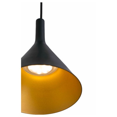  64160 Faro PAM-P LED Black and gold Фото