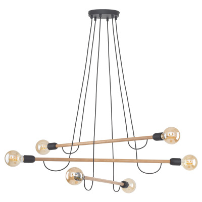 TK-Lighting HELIX WOOD LAMPA WISZ?CA 6 P? 4953 Фото