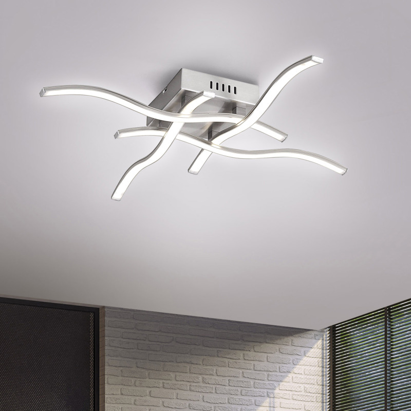 15131-55 Zumaline WAVE LAMPA SUFITOWA STALOWY 15131-55 Zumaline WAVE LAMPA SUFITOWA STALOWY Фото