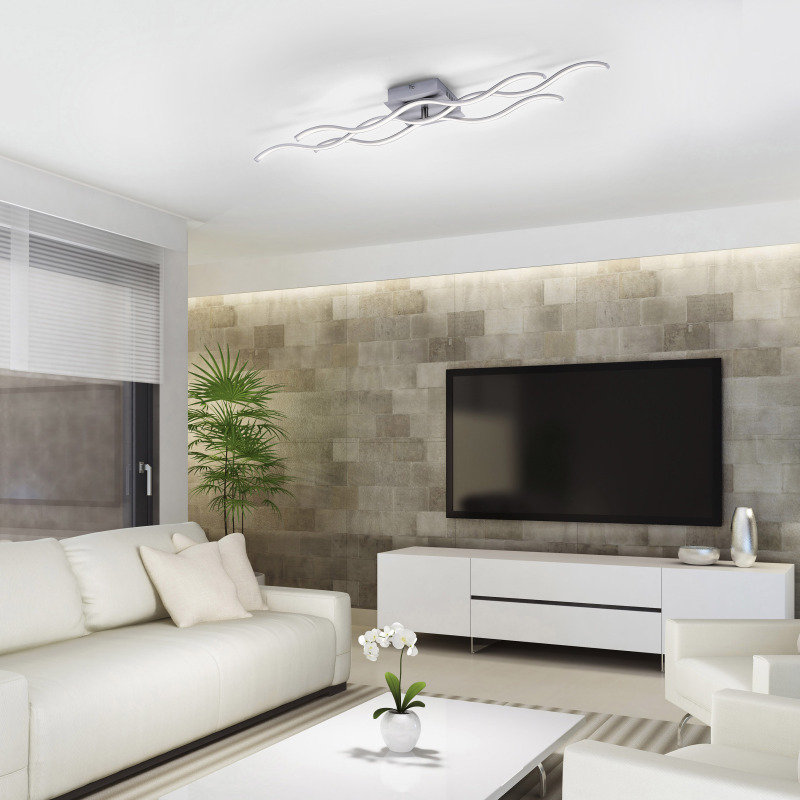 15166-55 Zumaline WAVE LAMPA SUFITOWA STALOWY 15166-55 Zumaline WAVE LAMPA SUFITOWA STALOWY Фото