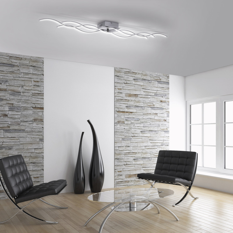 15167-55 Zumaline WAVE LAMPA SUFITOWA STALOWY 15167-55 Zumaline WAVE LAMPA SUFITOWA STALOWY Фото