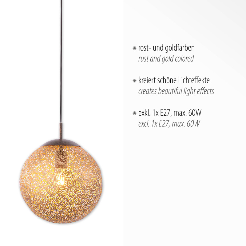 2421-48 Zumaline GRETA LAMPA WISZĄCA RDZA/ZŁOTY 2421-48 Zumaline GRETA LAMPA WISZĄCA RDZA/ZŁOTY Фото